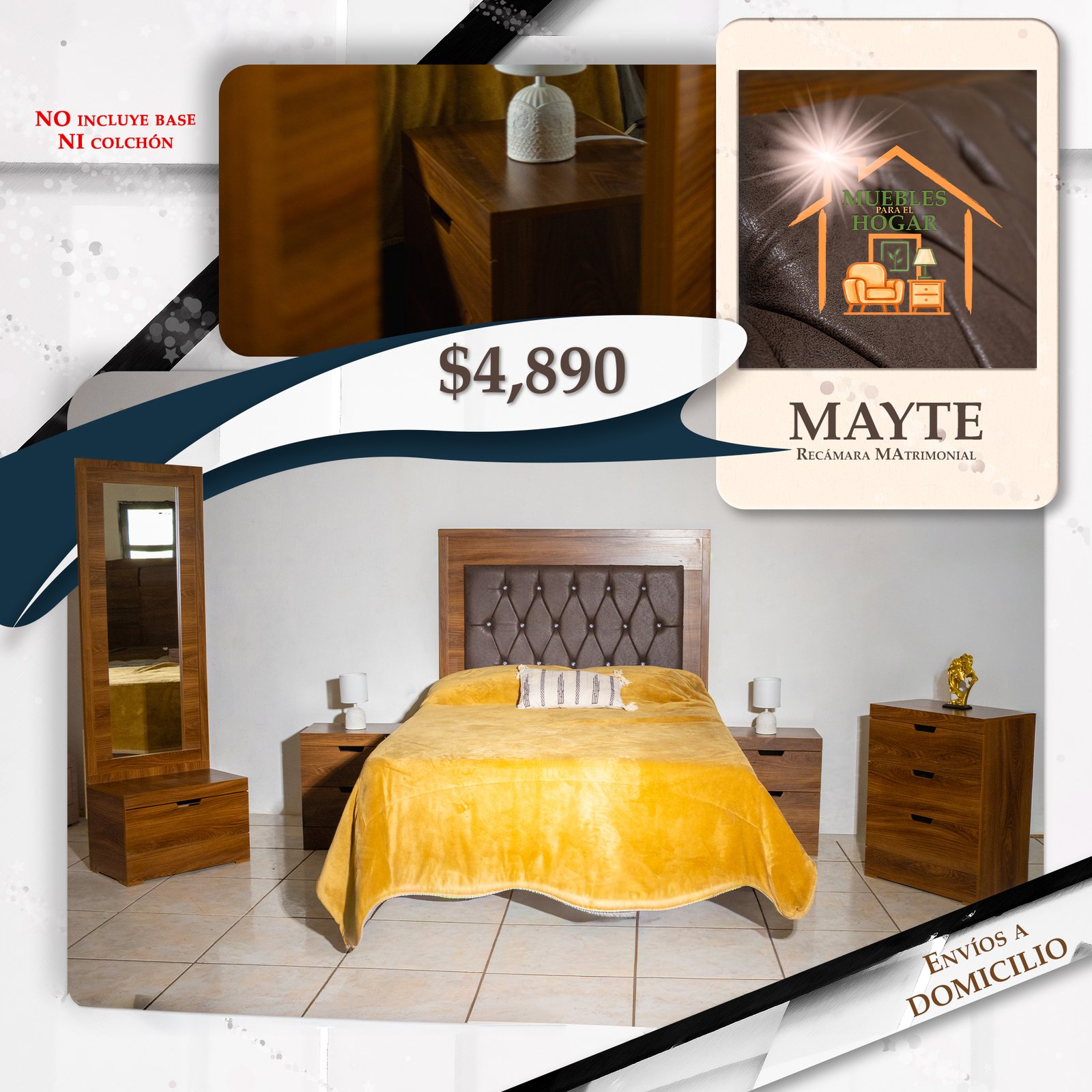 RECÁMARA MAYTE CAFÉ CHOCOLATE