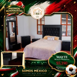 RECÁMARA MAYTE NEGRA TELA