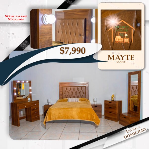 RECÁMARA MAYTE CON VANITY AVELLANA
