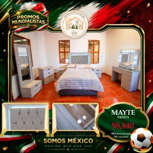 RECÁMARA MAYTE CON VANITY GRIS