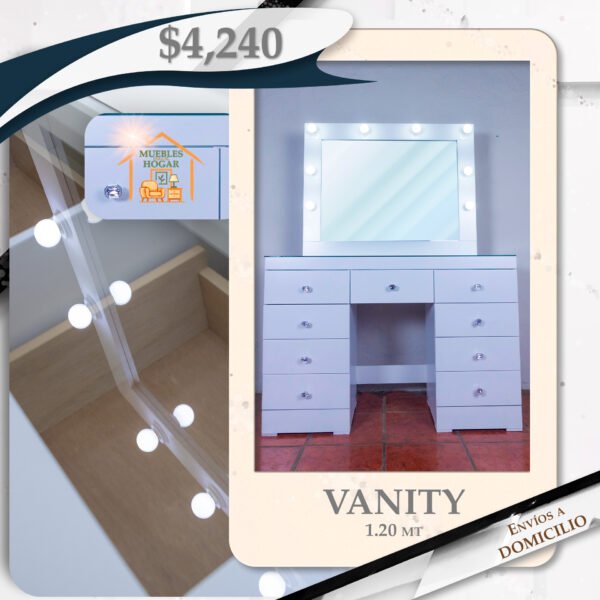 TOCADOR VANITY BLANCO (1,2 MT)