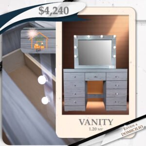 TOCADOR VANITY GRIS (1,2 MT)