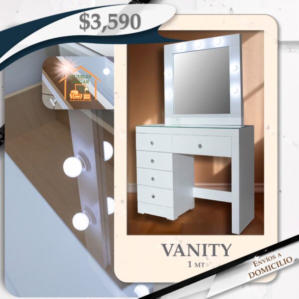 TOCADOR VANITY BLANCO (1MT)