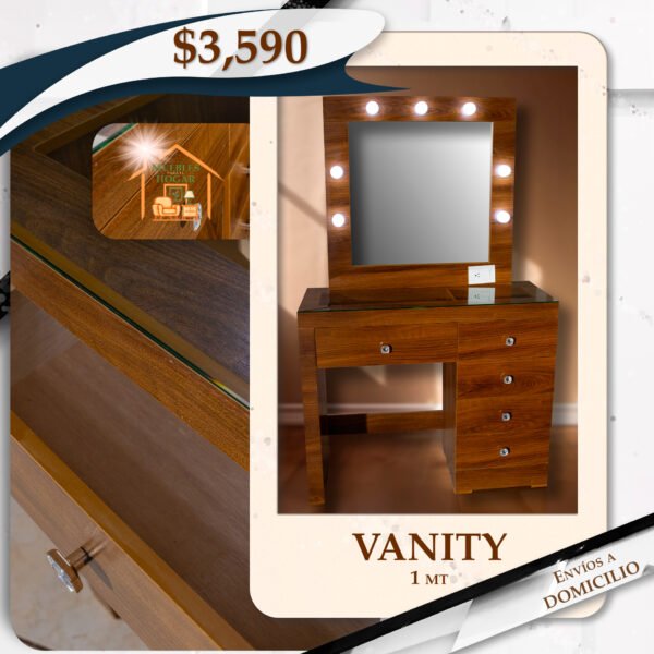 TOCADOR VANITY CAFÉ PAROTA (1MT)