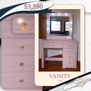 TOCADOR VANITY ROSA (1MT)