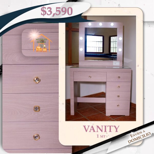 TOCADOR VANITY ROSA (1MT)