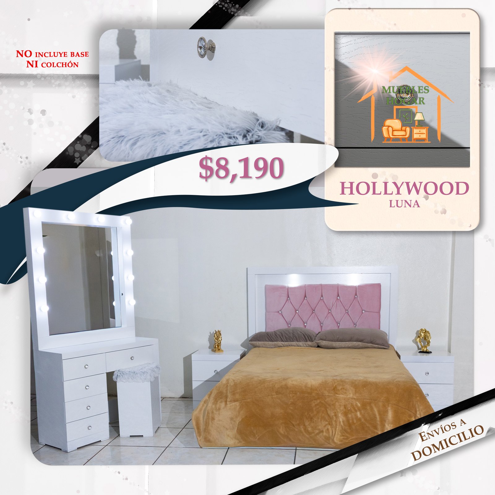 RECÁMARA LUNA HOLLYWOOD BLANCA