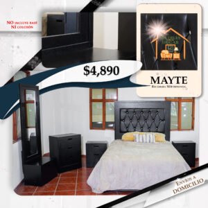 RECÁMARA MAYTE NEGRA VINIPIEL