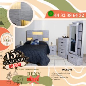 RECÁMARA RENY GRIS