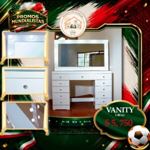 TOCADOR VANITY BLANCO (1,4 MT)