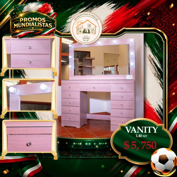 TOCADOR VANITY ROSA (1,4 MT)