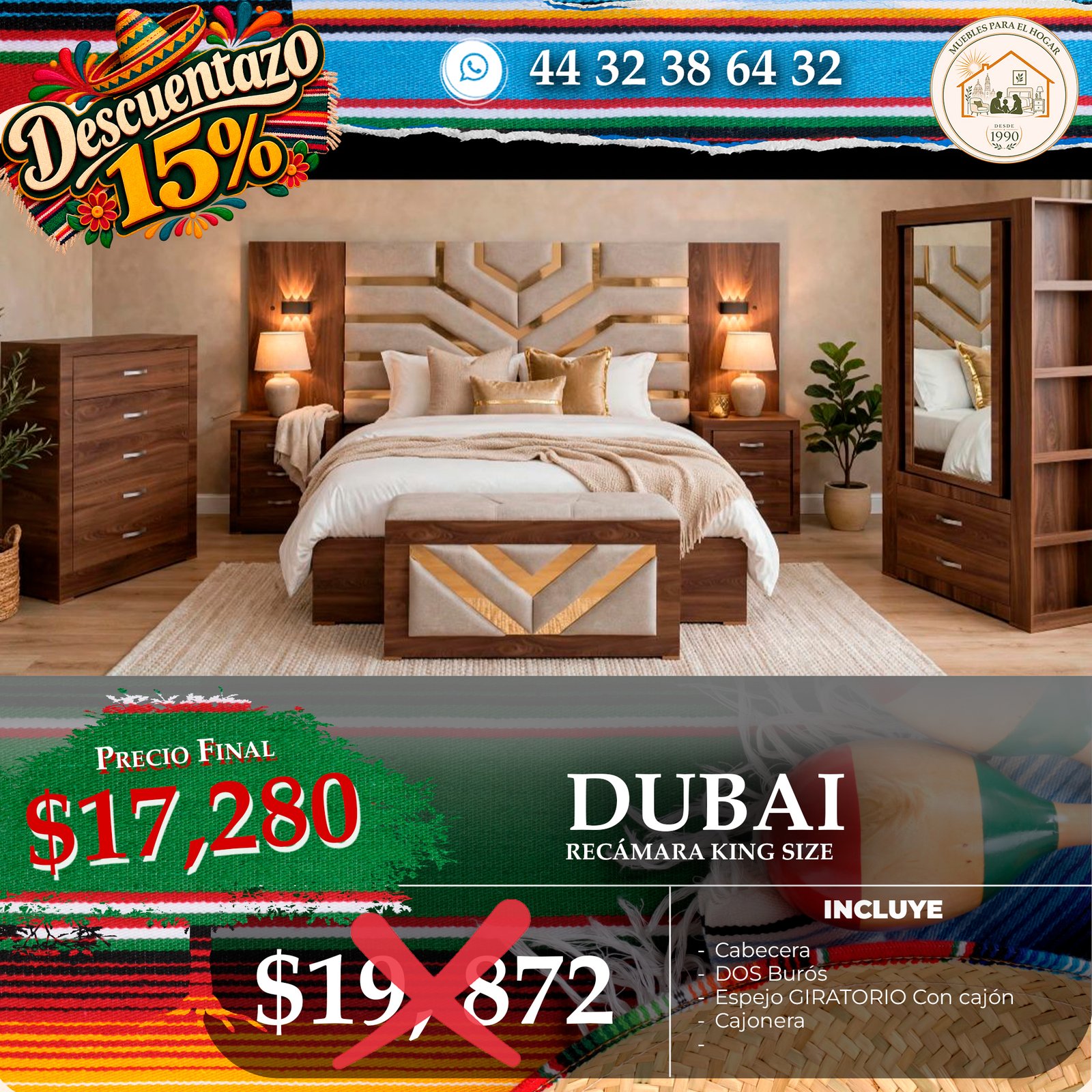RECÁMARA DUBAI CAFÉ PAROTA