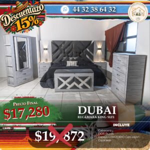 RECÁMARA DUBAI GRIS