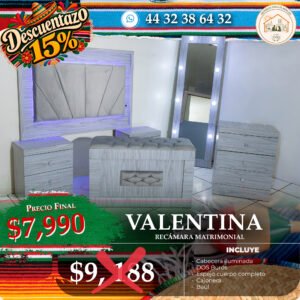 RECÁMARA VALENTINA GRIS