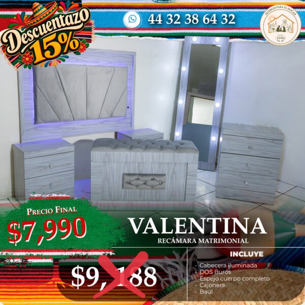 RECÁMARA VALENTINA GRIS