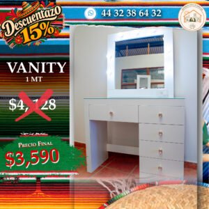 TOCADOR VANITY BLANCO (1MT)
