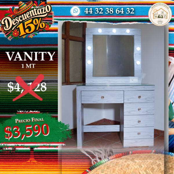 TOCADOR VANITY GRIS (1MT)